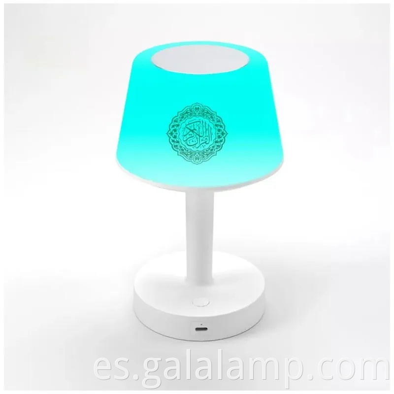 Elegante altavoz Bluetooth con recitación del Corán y luz de la noche blanda del Corán